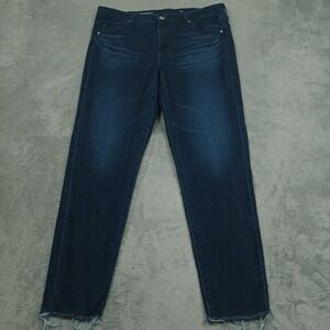 Adriano Goldschmied Jeans Womens 31 Blue Denim Stevie Ankle Slim Straight Preppy